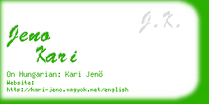 jeno kari business card