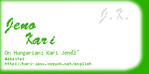 jeno kari business card